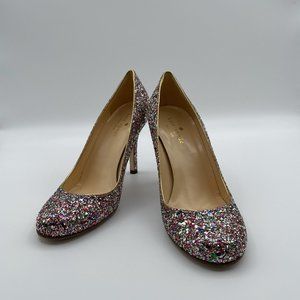 Kate Spade Karolina Multi-Colored Glitter Heels / Pumps